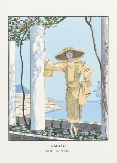 Plakat Amalfi George Barbier art déco kobieta vintage