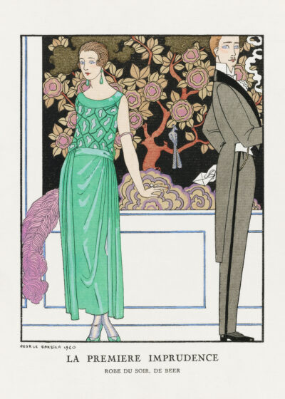 Plakat Art Deco George Barbier La Première Imprudence