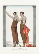 Plakat Vesper George Barbier 1922 moda Art Deco Worth