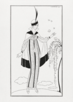 Plakat Kobieta z motylem George Barbier art déco 1914