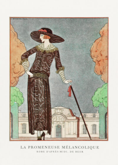Plakat La Promeneuse Mélancolique George Barbier 1922