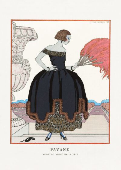 Plakat Pavane George Barbier 1922 art deco moda Worth
