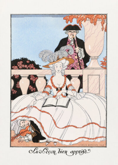 Plakat La Leçon bien apprise George Barbier Art Deco