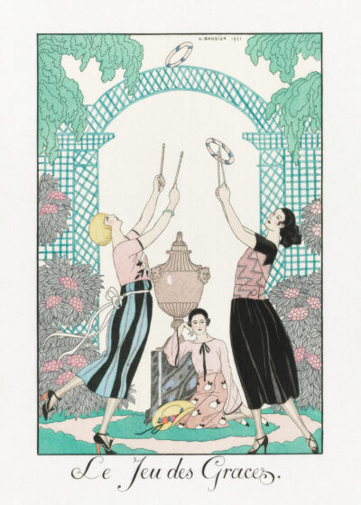 Plakat Le Jeu des Graces George Barbier Art Deco 1921