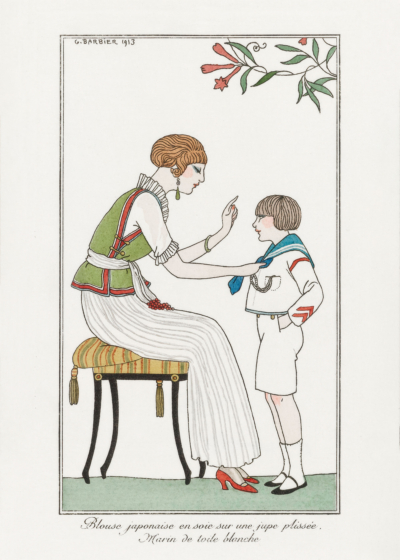 Plakat George Barbier matka z dzieckiem art déco 1913