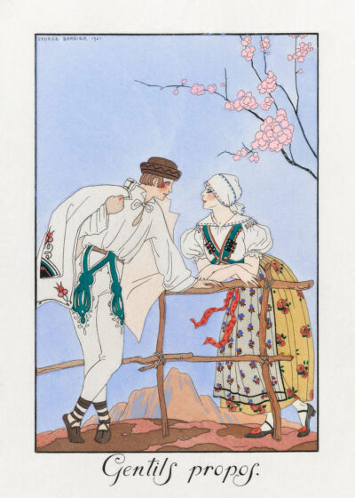 Plakat Gentils propos George Barbier art déco 1921