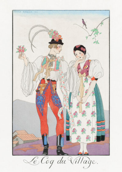 Plakat Le Coq du Village George Barbier Art Deco 1921