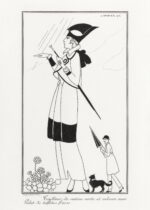 Plakat Art Deco elegancka dama George Barbier 1914