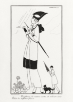 Plakat Art Deco elegancka dama George Barbier 1914