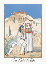 Plakat La Flûte de Pan George Barbier Art Deco Grecja