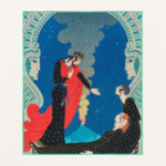 Plakat Art Deco George Barbier romantyczna scena