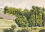 Plakat Gustave Caillebotte pejzaż impresjonizm francuski
