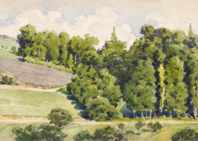 Plakat Gustave Caillebotte pejzaż impresjonizm francuski