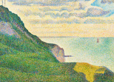Plakat Georges Seurat pejzaż nadmorski neoimpresjonizm