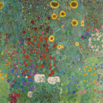 Plakat Ogród wiejski ze słonecznikami Gustav Klimt
