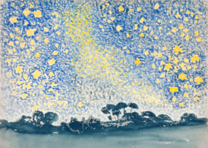 Plakat Henri Cross neoimpresjoniizm krajobraz śródziemnomorski