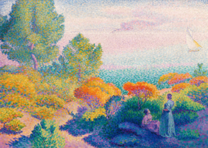 Plakat Henri-Edmond Cross neoimpresjoniznm krajobraz morski