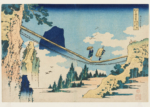 Plakat Most linowy Hida Katsushika Hokusai ukiyo-e japoński