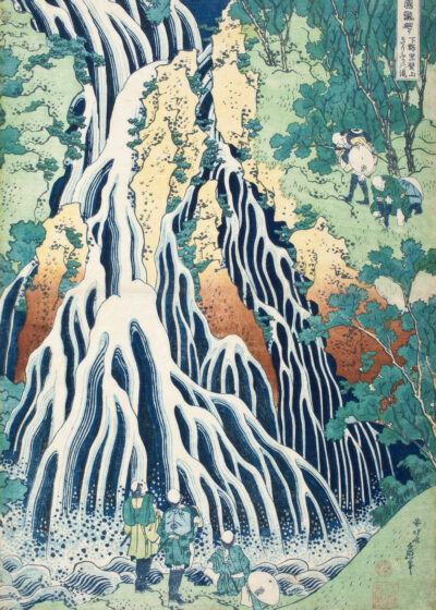 Plakat Wodospad Kirifuri Katsushika Hokusai ukiyo-e