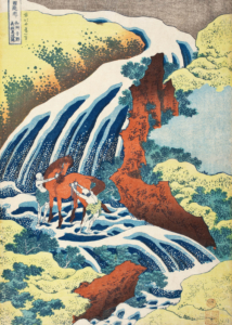 Plakat Wodospad Yoshitsune Katsushika Hokusai ukiyo-e