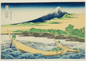 Plakat Hokusai Fuji ukiyo-e japońskie drzeworyt vintage