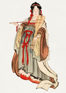 Plakat ukiyo-e Benzaiten Benten japońska bogini muzyki i miłości Katsushika Hokusai