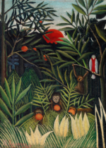 Plakat Tropikalna dżungla Henri Rousseau reprodukcja
