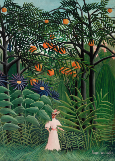 Plakat Henri Rousseau tropikalna dżungla kobieta w lesie