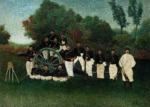 Plakat Żołnierze artylerii Henri Rousseau vintage