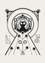 Plakat mandala ornamenty Samuel Mesquita czarno-biały geometryczny