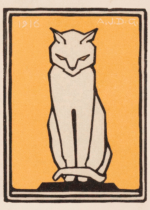 Plakat kotJulie de Graag 1916 secesja vintage art