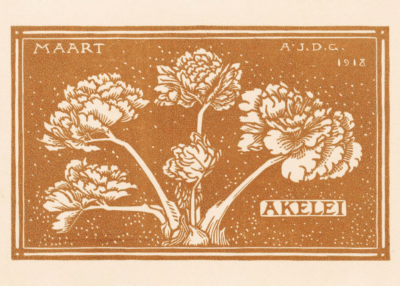 Plakat Akelei Orlik Julie de Graag 1913 Art Nouveau