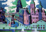 Plakat Ernst Ludwig Kirchner Drezno Schloßplatz ekspresjonistyczny krajobraz