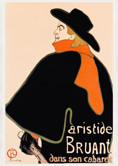 Plakat Aristide Bruant Toulouse-Lautrec vintage cabaret