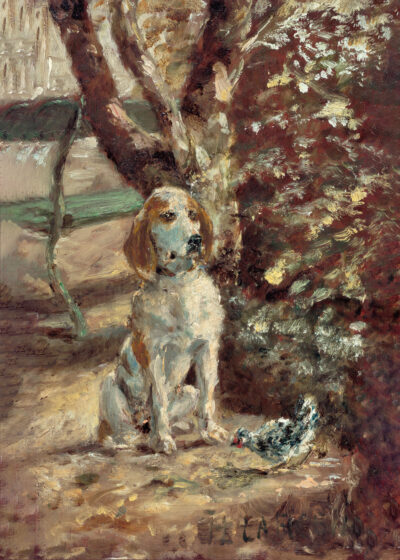 Plakat pies artysty Flèche Henri de Toulouse-Lautrec 1881 vintage