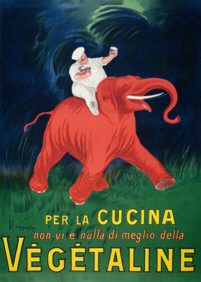 Plakat Végétaline kucharz na słoniu Leonetto Cappiello