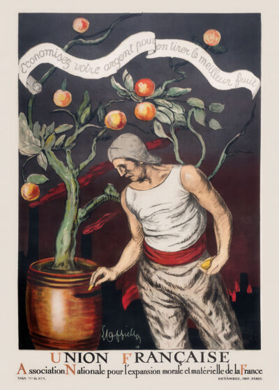 Plakat Leonetto Cappiello kobieta z pomarańczami vintage