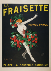 Plakat La Fraisette Leonetto Cappiello likier vintage