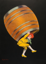 Plakat Leonetto Cappiello kobieta z beczką vintage