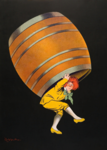 Plakat Leonetto Cappiello kobieta z beczką vintage