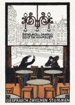 Plakat Gespräch zwischen Stummen Moritz Jung secesja