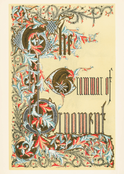 Plakat Gramatyka Ornamentu Owen Jones iluminacja