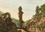 Plakat orientalne ruiny akweduktu Luigi Mayer