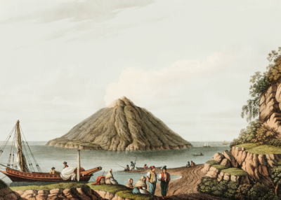 Plakat Luigi Mayer orientalny krajobraz morski XVIII w.