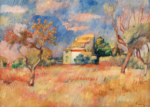 Plakat Renoir Gołębnik w Bellevue pejzaż Prowansja impresjonizm słoneczny
