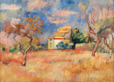 Plakat Renoir Gołębnik w Bellevue pejzaż Prowansja impresjonizm słoneczny