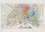 Plakat historyczna mapa Amsterdam XVII wiek fortyfikacje