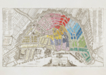 Plakat historyczna mapa Amsterdam XVII wiek fortyfikacje