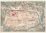 Plakat historyczna mapa Edo Tokio epoka Edo Japonia