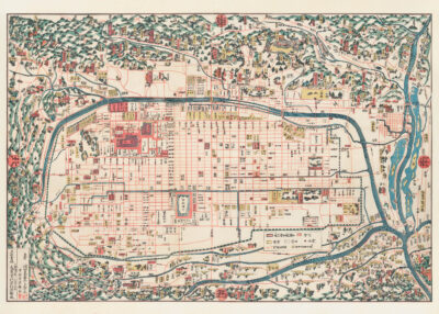 Plakat historyczna mapa Edo Tokio epoka Edo Japonia